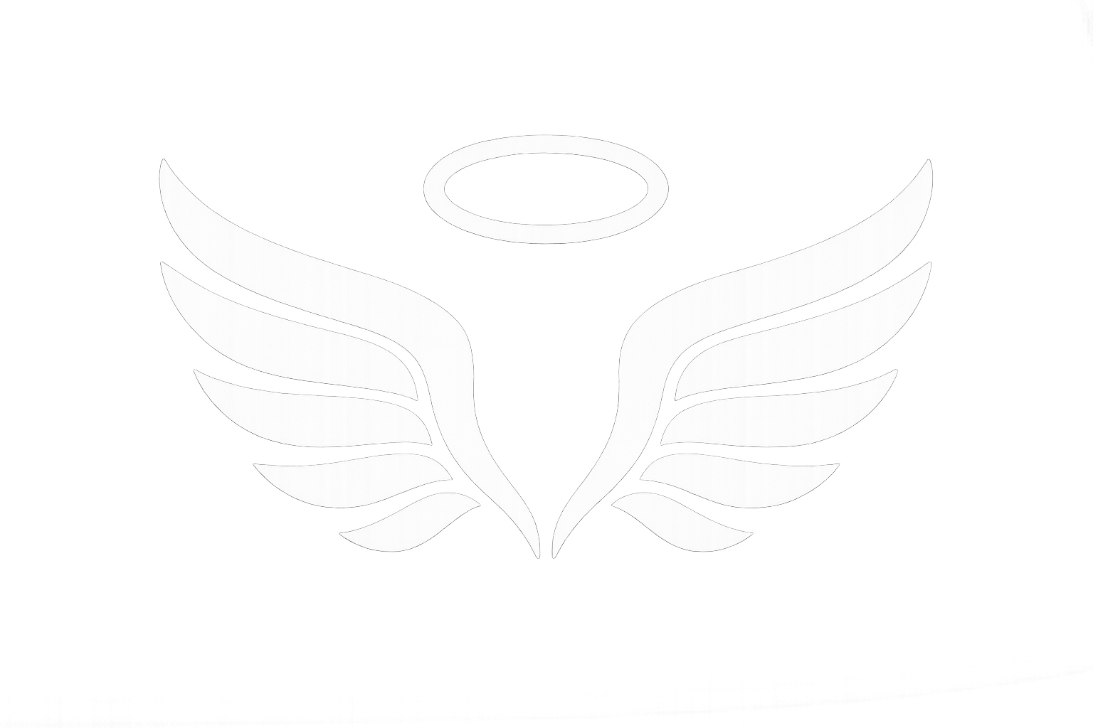 Silver Angel Wings Halo Circle Sticker Decal Vinyl Laptop Car Window Bumper AUTO Water Bottle Helmets Waterproof