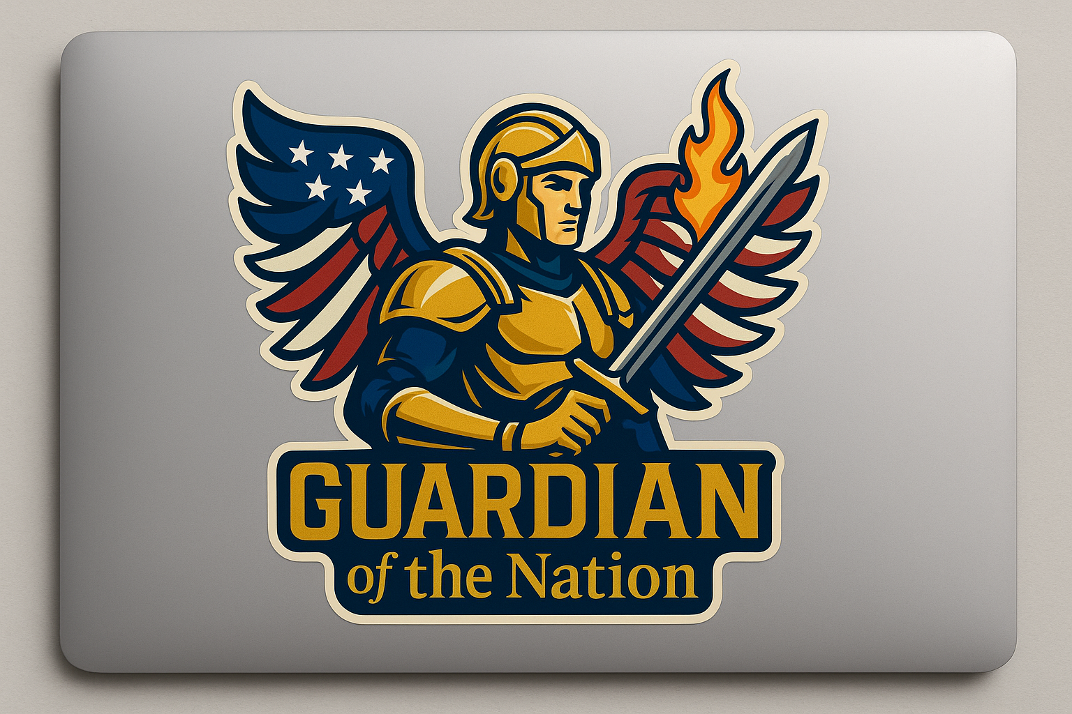 Archangel Michael USA Sticker Decal Vinyl Laptop Car Window Bumper AUTO Water Bottle Helmets Waterproof
