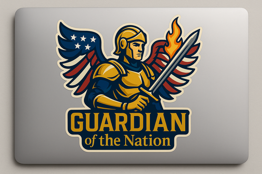Archangel Michael USA Sticker Decal Vinyl Laptop Car Window Bumper AUTO Water Bottle Helmets Waterproof