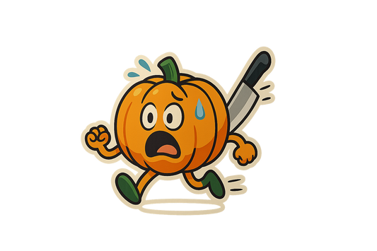 Scared Pumpkin Sticker Decal Vinyl Laptop Car Window Bumper AUTO Water Bottle Helmets Waterproof Halloween
