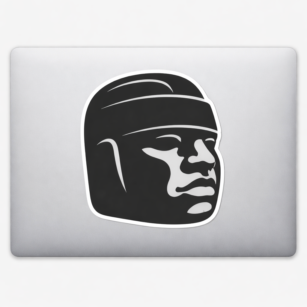 Olmec Head Sticker Decal Vinyl Laptop Car Window Bumper AUTO Water Bottle Helmets Waterproof Mexico