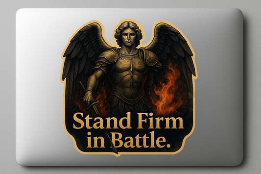 Archangel Michael Sticker Decal Vinyl Laptop Car Window Bumper AUTO Water Bottle Helmets Waterproof Fire Smoke