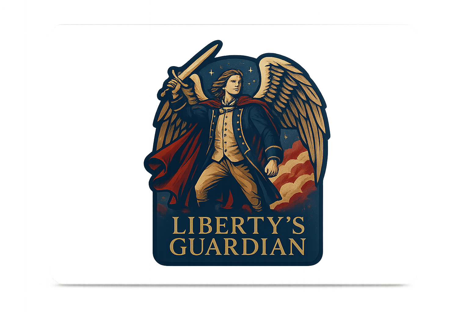 Archangel Michael Sticker Decal Vinyl Laptop Car Window Bumper AUTO Water Bottle Helmets Waterproof Liberty's Guardian