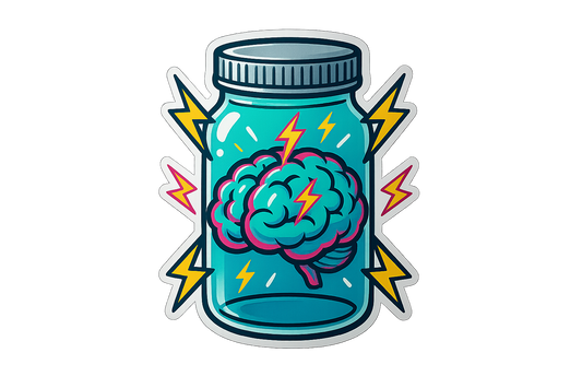 Cartoon Brain Jar Sticker Decal Vinyl Laptop Car Window Bumper AUTO Water Bottle Helmets Waterproof