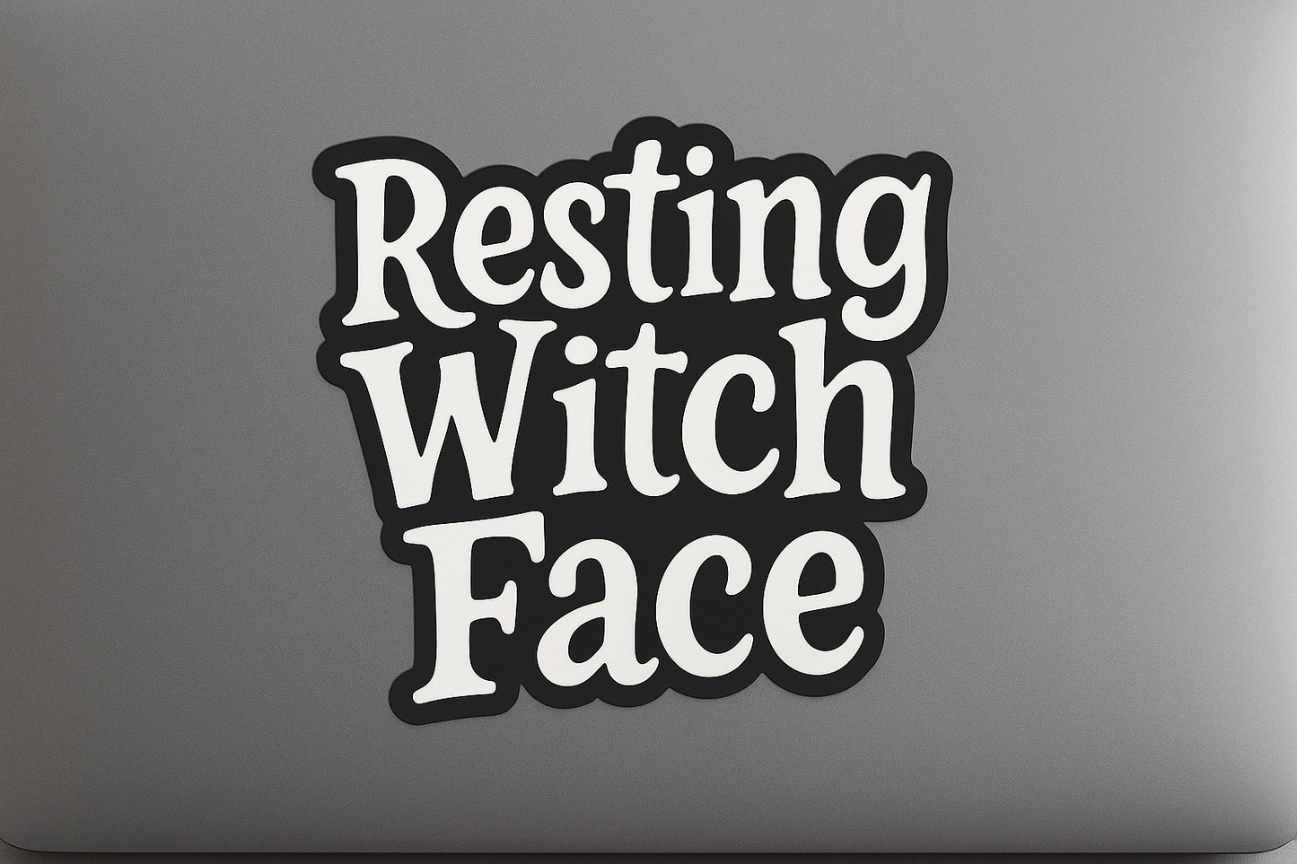 Halloween Resting Witch Face Sticker Decal Vinyl Laptop Car Window Bumper AUTO Bottle Water Bottle Helmets Waterproof