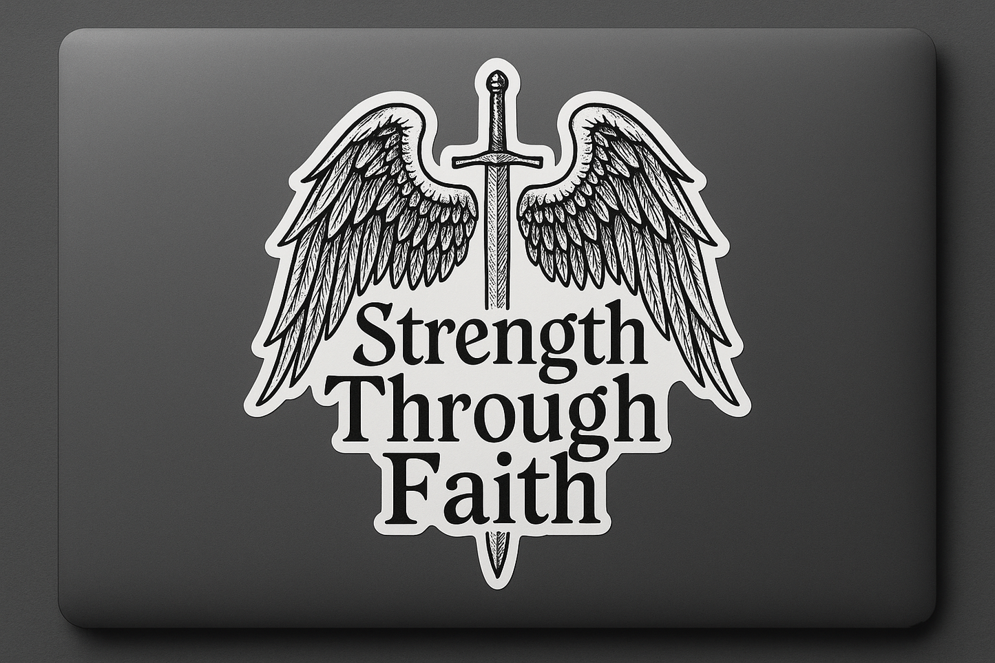 Archangel Michael Wings Sword Sticker Decal Vinyl Laptop Car Window Bumper AUTO Water Bottle Helmets Waterproof