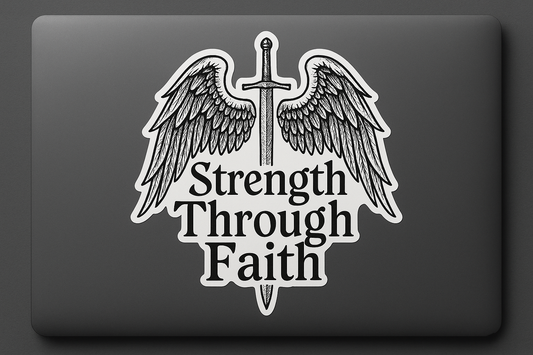 Archangel Michael Wings Sword Sticker Decal Vinyl Laptop Car Window Bumper AUTO Water Bottle Helmets Waterproof