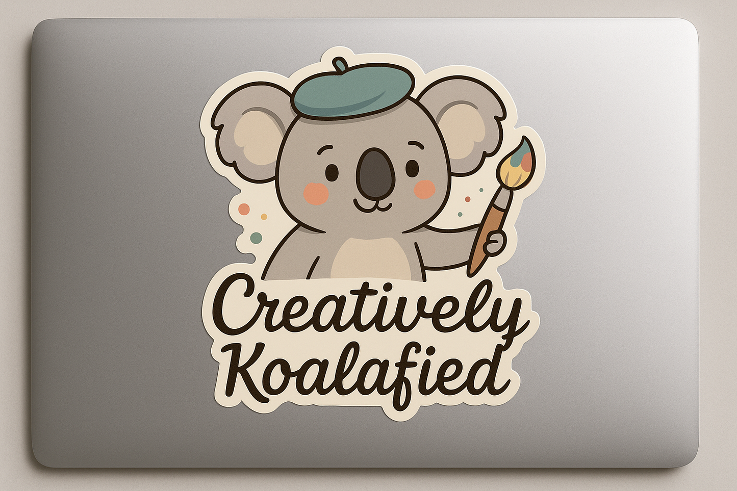 Artist Koala Sticker Decal Vinyl Laptop Car Window Bumper AUTO Bottle Water Bottle Helmets Waterproof