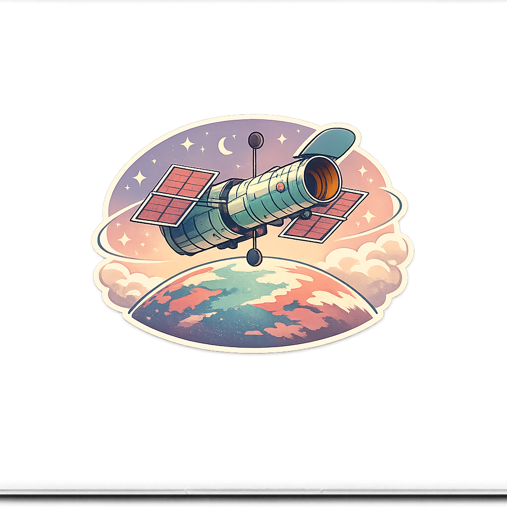 HST Hubble Space Telescope Sticker Decal Vinyl Laptop Car Window Bumper AUTO Water Bottle Helmets Waterproof Earth Space