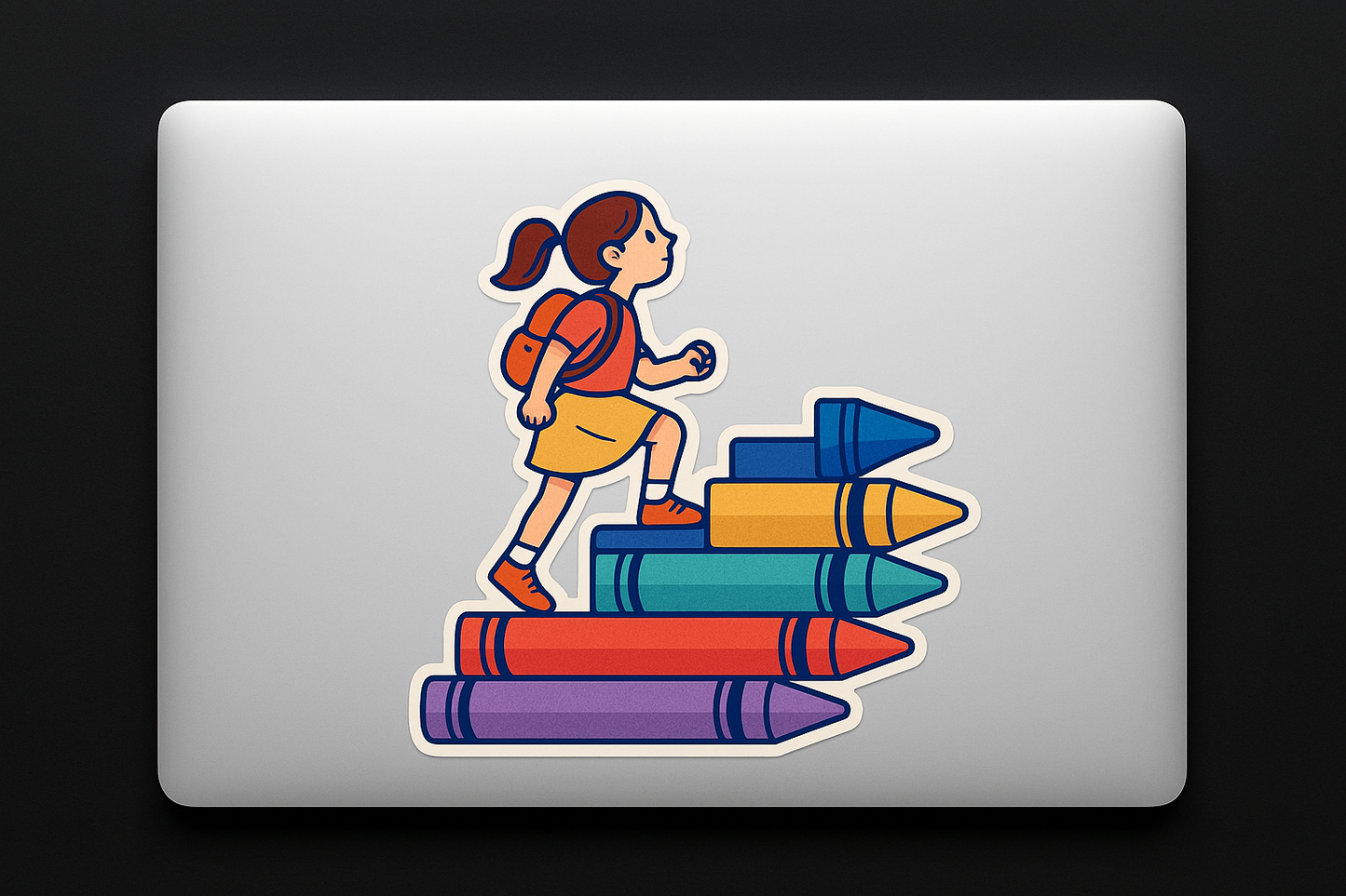 Artistic Climbing Girls Sticker Decal Vinyl Laptop Car Window Bumper AUTO Water Bottle Helmets Waterproof Kids Imagination