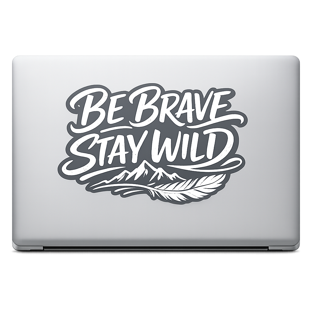 BE BRAVE STAY WILD Sticker Decal Vinyl Laptop Car Window Bumper AUTO Water Bottle Helmets Waterproof Adventure