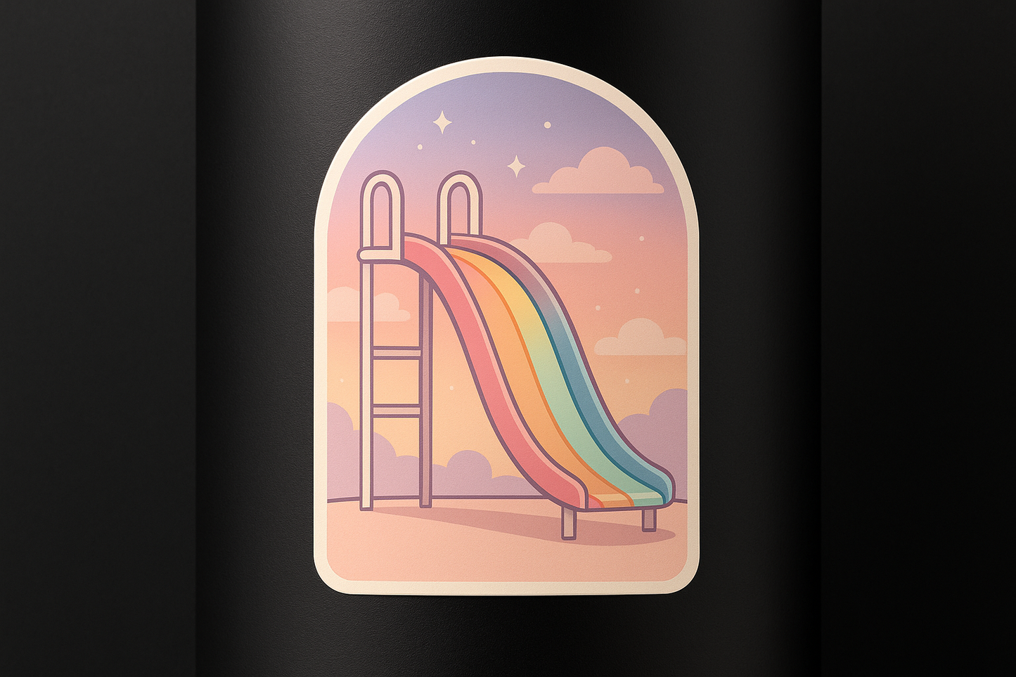 USA Rainbow Playground Slide Sticker Decal Vinyl Laptop Car Window Bumper AUTO Bottle Water Bottle Helmets Waterproof Park