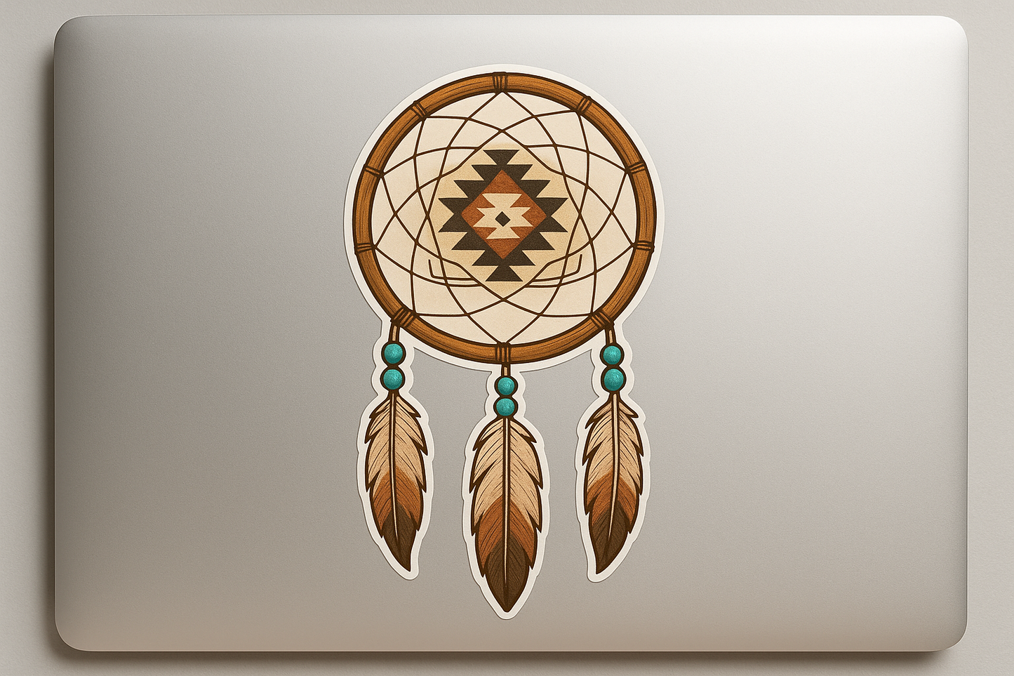 Navajo Dreamcatcher Sticker Decal Vinyl Laptop Car Window Bumper AUTO Water Bottle Helmets Waterproof Feathers Turquoise