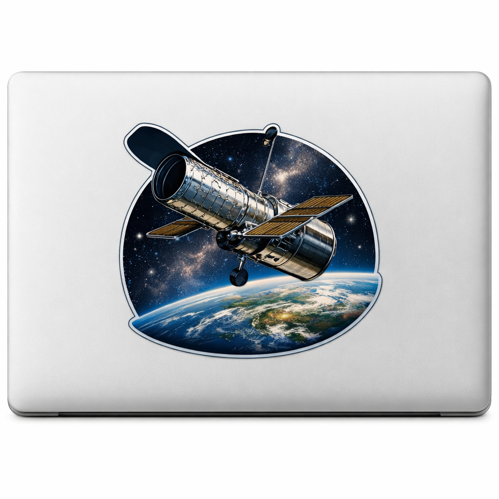 HST Hubble Space Telescope Sticker Decal Vinyl Laptop Car Window Bumper AUTO Water Bottle Helmets Waterproof Orbiting Earth Scientific