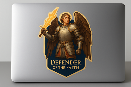 Archangel Michael Sticker Decal Vinyl Laptop Car Window Bumper AUTO Water Bottle Helmets Waterproof Flaming Sword