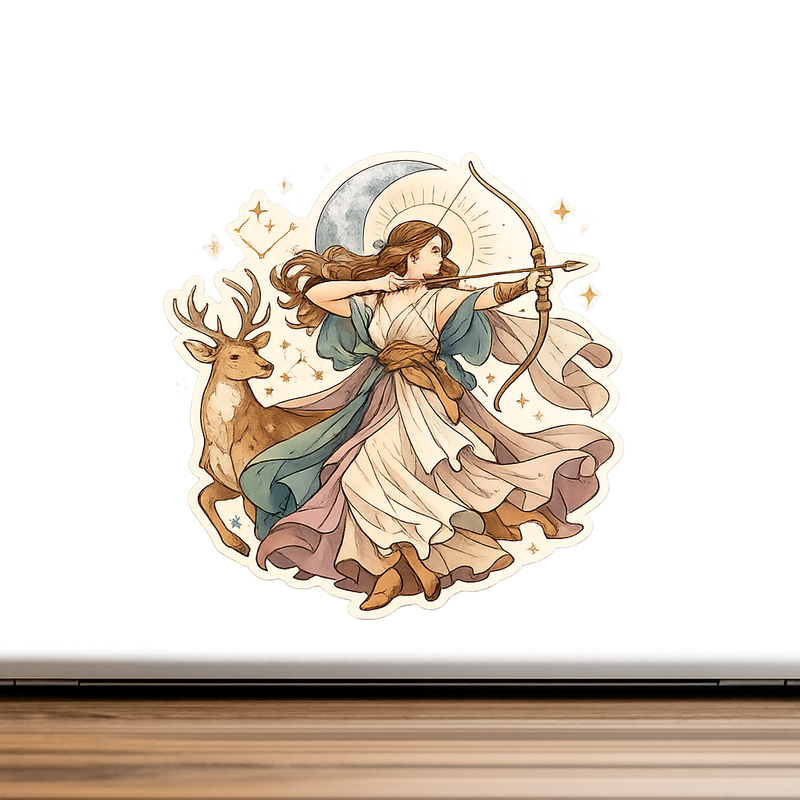 Ancient Moon Goddess Sticker Decal Vinyl Laptop Car Window Bumper AUTO Water Bottle Helmets Waterproof