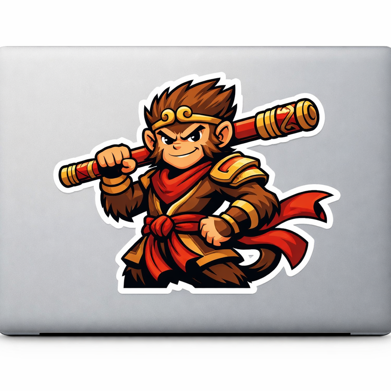 Mythical Monkey Sticker Decal Vinyl Laptop Car Window Bumper AUTO Water Bottle Helmets Waterproof Cartoon