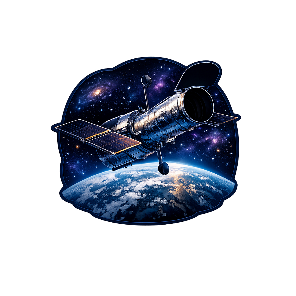 HST Hubble Space Telescope Sticker Decal Vinyl Laptop Car Window Bumper AUTO Water Bottle Helmets Waterproof NASA