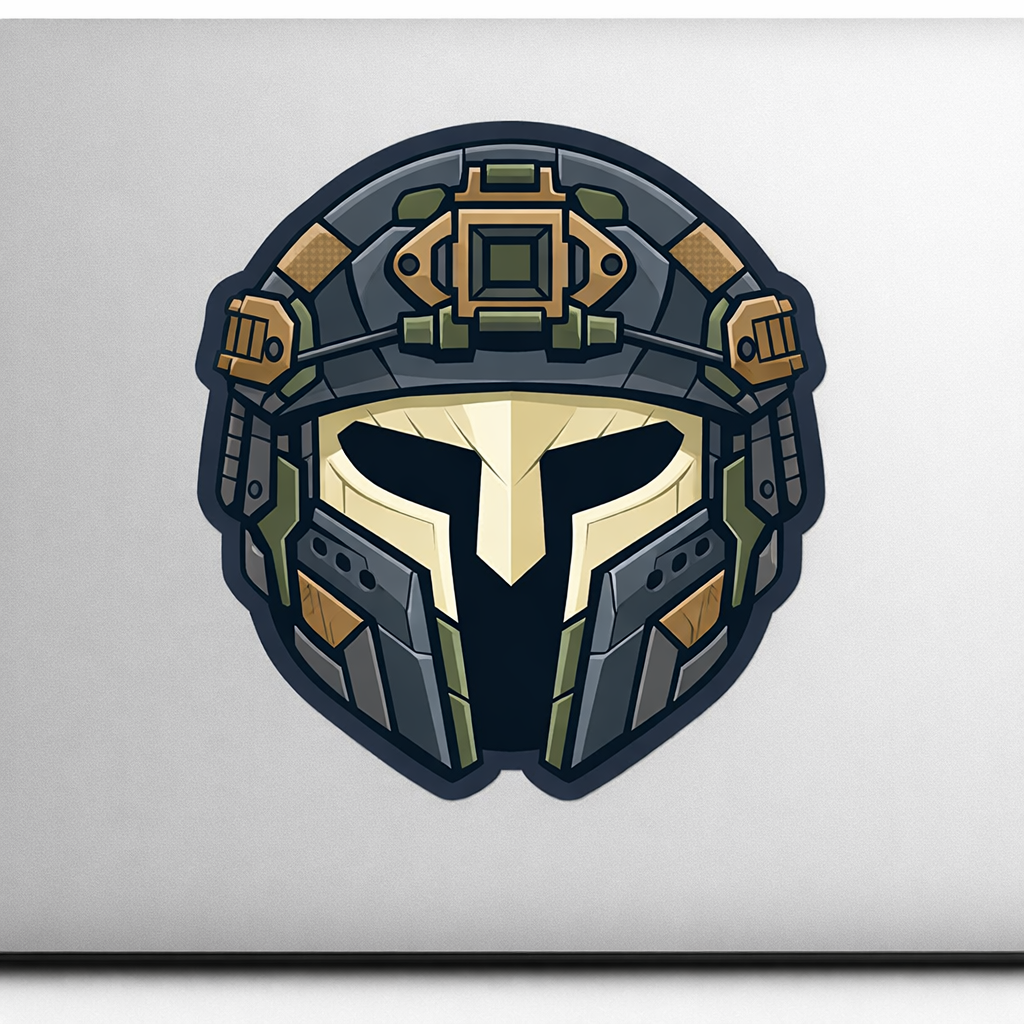 Ancient Warrior Helmet Sticker Decal Vinyl Laptop Car Window Bumper AUTO Water Bottle Helmets Waterproof Battle