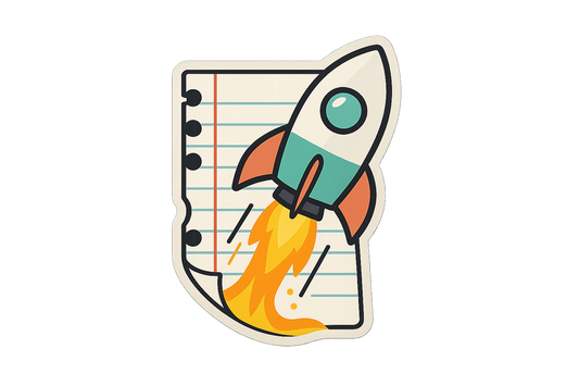 Rocket Liftoff Sticker Decal Vinyl Laptop Car Window Bumper AUTO Water Bottle Helmets Waterproof School
