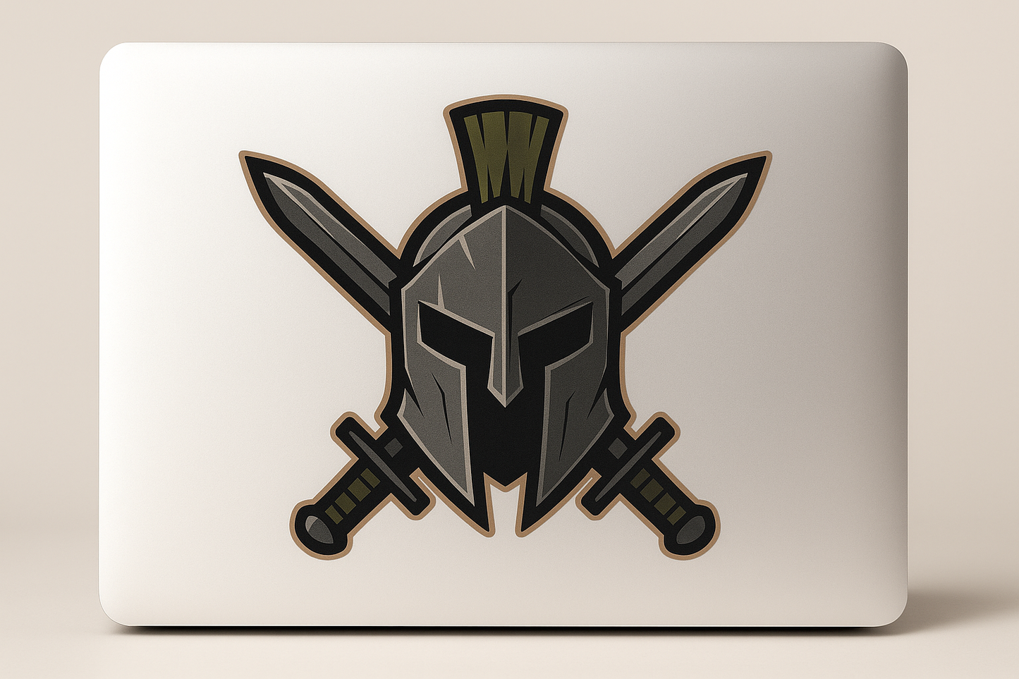 Spartan Helmet Crossed Swords Sticker Decal Vinyl Laptop Car Window Bumper AUTO Bottle Water Bottle Helmets Waterproof