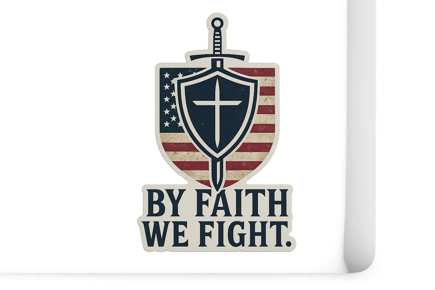 USA Saint Michael's Shield Sword Sticker Decal Vinyl Laptop Car Window Bumper AUTO Water Bottle Helmets Waterproof
