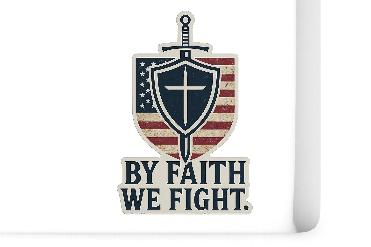 USA Saint Michael's Shield Sword Sticker Decal Vinyl Laptop Car Window Bumper AUTO Water Bottle Helmets Waterproof