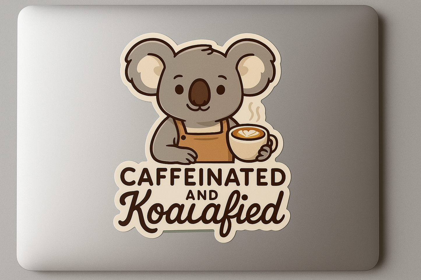 AU Australia Koala Barista Sticker Decal Vinyl Laptop Car Window Bumper AUTO Water Bottle Helmets Waterproof Coffee