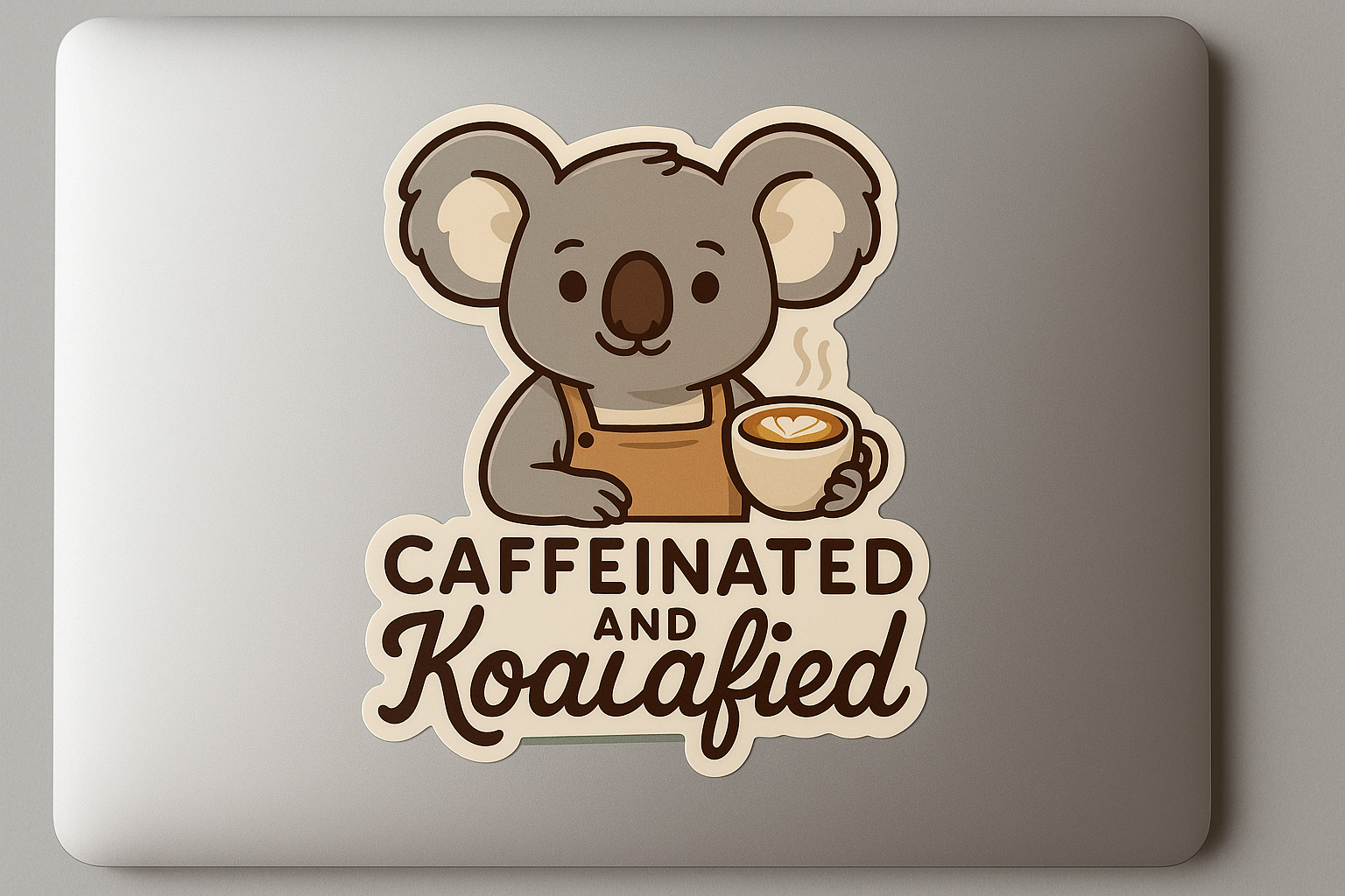 AU Australia Koala Barista Sticker Decal Vinyl Laptop Car Window Bumper AUTO Water Bottle Helmets Waterproof Coffee