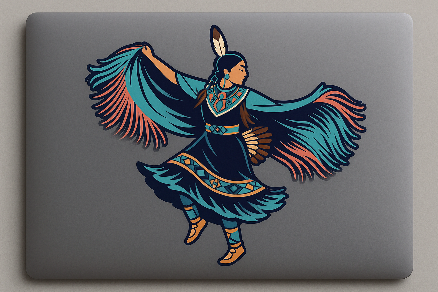 Tribal Dancer Native American Sticker Decal Vinyl Laptop Car Window Bumper AUTO Water Bottle Helmets Waterproof