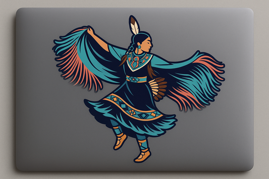 Tribal Dancer Native American Sticker Decal Vinyl Laptop Car Window Bumper AUTO Water Bottle Helmets Waterproof