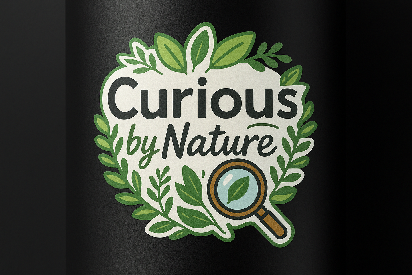 Curious by Nature Sticker Decal Vinyl Laptop Car Window Bumper AUTO Water Bottle Helmets Waterproof Leaves Magnifying Glass