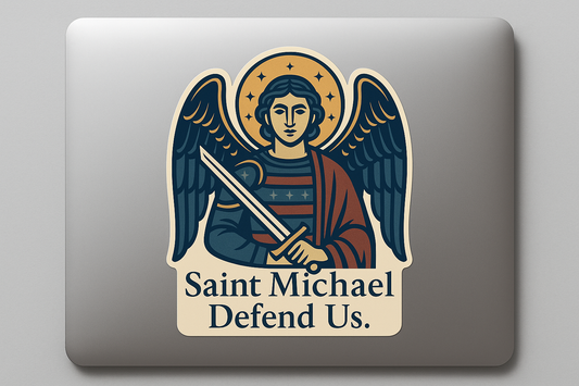 Saint Michael Archangel Sticker Decal Vinyl Laptop Car Window Bumper AUTO Water Bottle Helmets Waterproof Icon Art