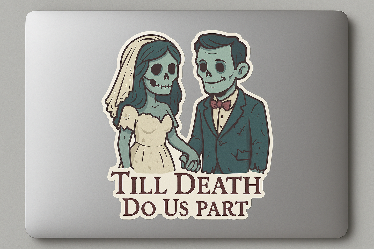 Zombie Bride Groom Sticker Decal Vinyl Laptop Car Window Bumper AUTO Bottle Water Bottle Helmets Waterproof