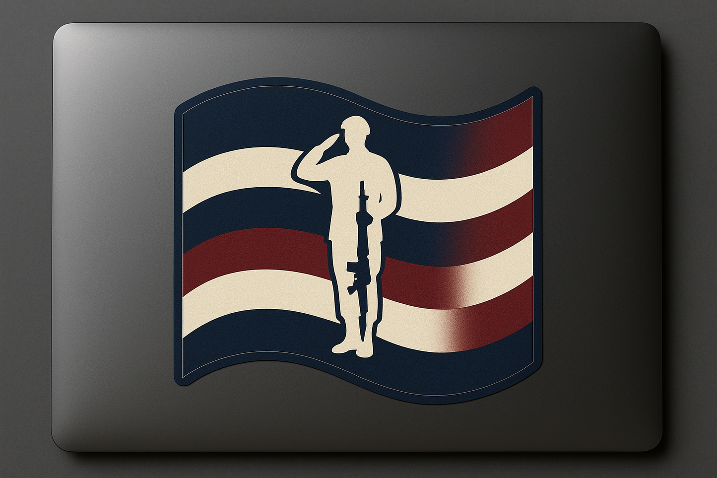 USA United States Flag Soldier Silhouette Sticker Decal Vinyl Laptop Car Window Bumper AUTO Water Bottle Helmets Waterproof