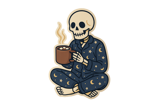 Skeleton PJ Sticker Decal Vinyl Laptop Car Window Bumper AUTO Water Bottle Helmets Waterproof Halloween Spooky