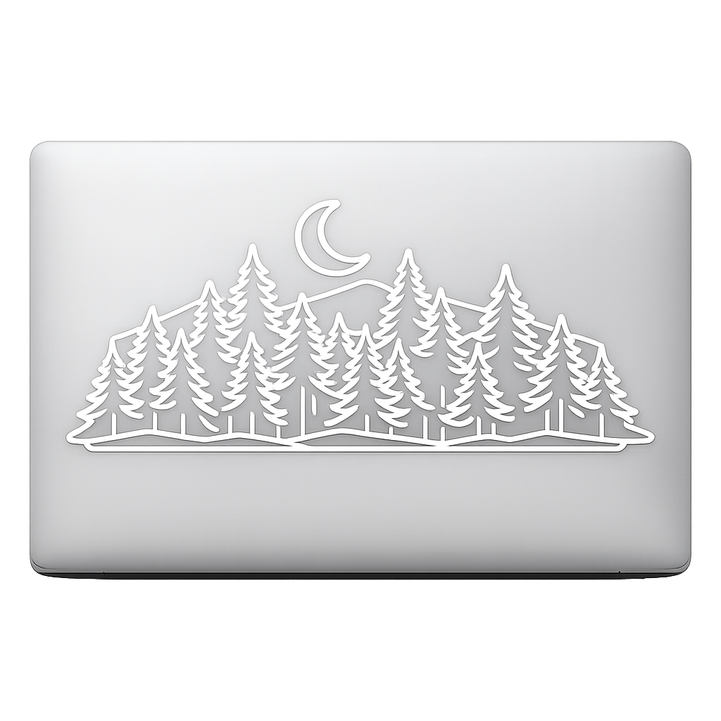 Minimal Pine Forest Sticker Decal Vinyl Laptop Car Window Bumper AUTO Water Bottle Helmets Waterproof