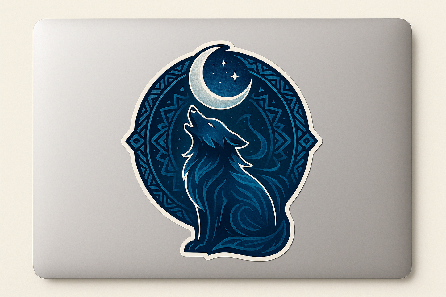 Spirit Wolf Howling Moon Sticker Decal Vinyl Laptop Car Window Bumper AUTO Water Bottle Helmets Waterproof