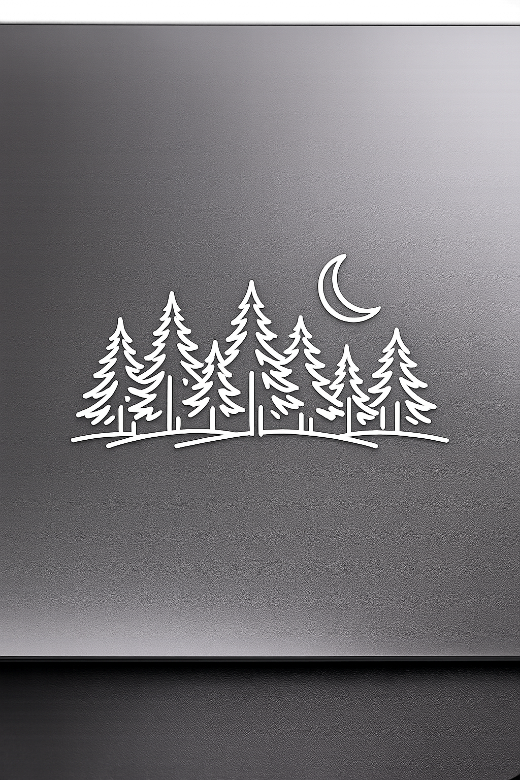 PI Pine Tree Forest Crescent Moon Sticker Decal Vinyl Laptop Car Window Bumper AUTO Water Bottle Helmets Waterproof