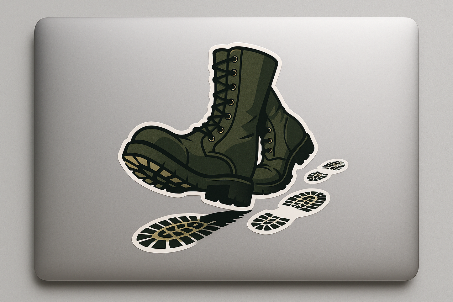 Combat Boots Sticker Decal Vinyl Laptop Car Window Bumper AUTO Water Bottle Helmets Waterproof Boot Print USA