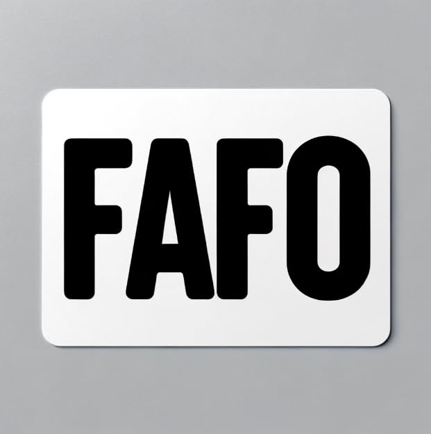 Vinyl sticker: FAFO Classic Black Decal – Bold Minimalist Design, Perfect for Laptops, Cars, Windows (4)