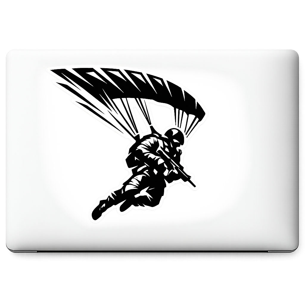 Aggressive Paratrooper Sticker Decal Vinyl Laptop Car Window Bumper AUTO Water Bottle Helmets Waterproof Military Design