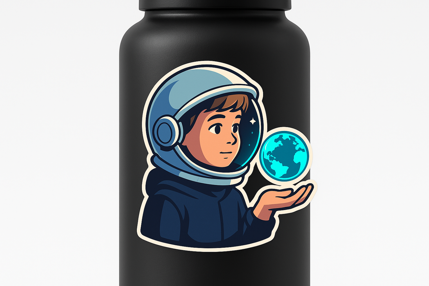 Astronaut Helmet Kid Sticker Decal Vinyl Laptop Car Window Bumper AUTO Water Bottle Helmets Waterproof Space Adventure