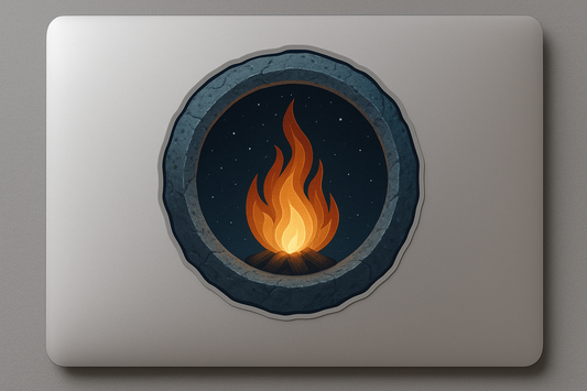 Sacred Fire Stone Ring Sticker Decal Vinyl Laptop Car Window Bumper AUTO Water Bottle Helmets Waterproof Night Sky