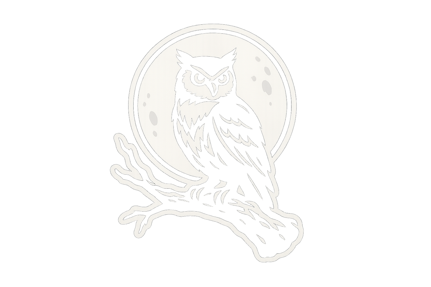 Owl Sticker Decal Vinyl Laptop Car Window Bumper AUTO Water Bottle Helmets Waterproof Full Moon Nature