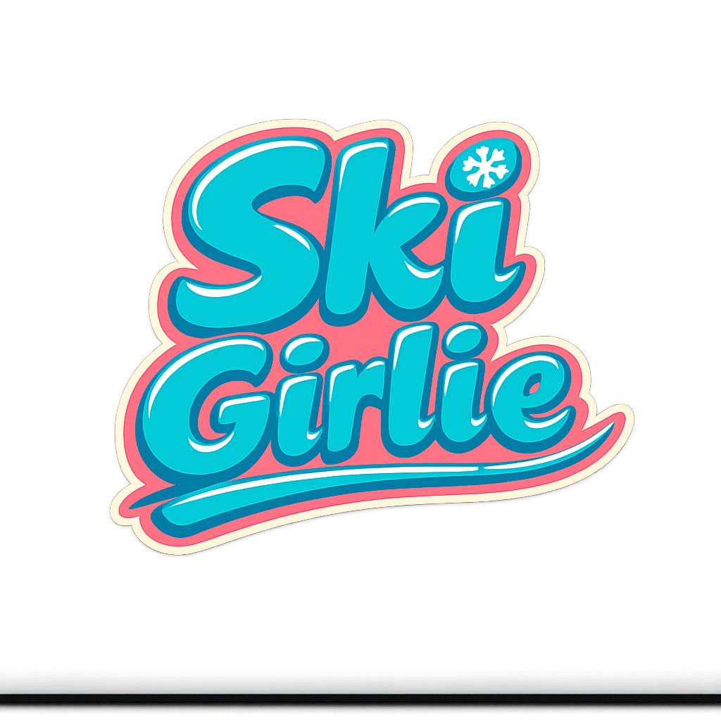 Ski Girlie Sticker Decal Vinyl Laptop Car Window Bumper AUTO Water Bottle Helmets Waterproof Transparent