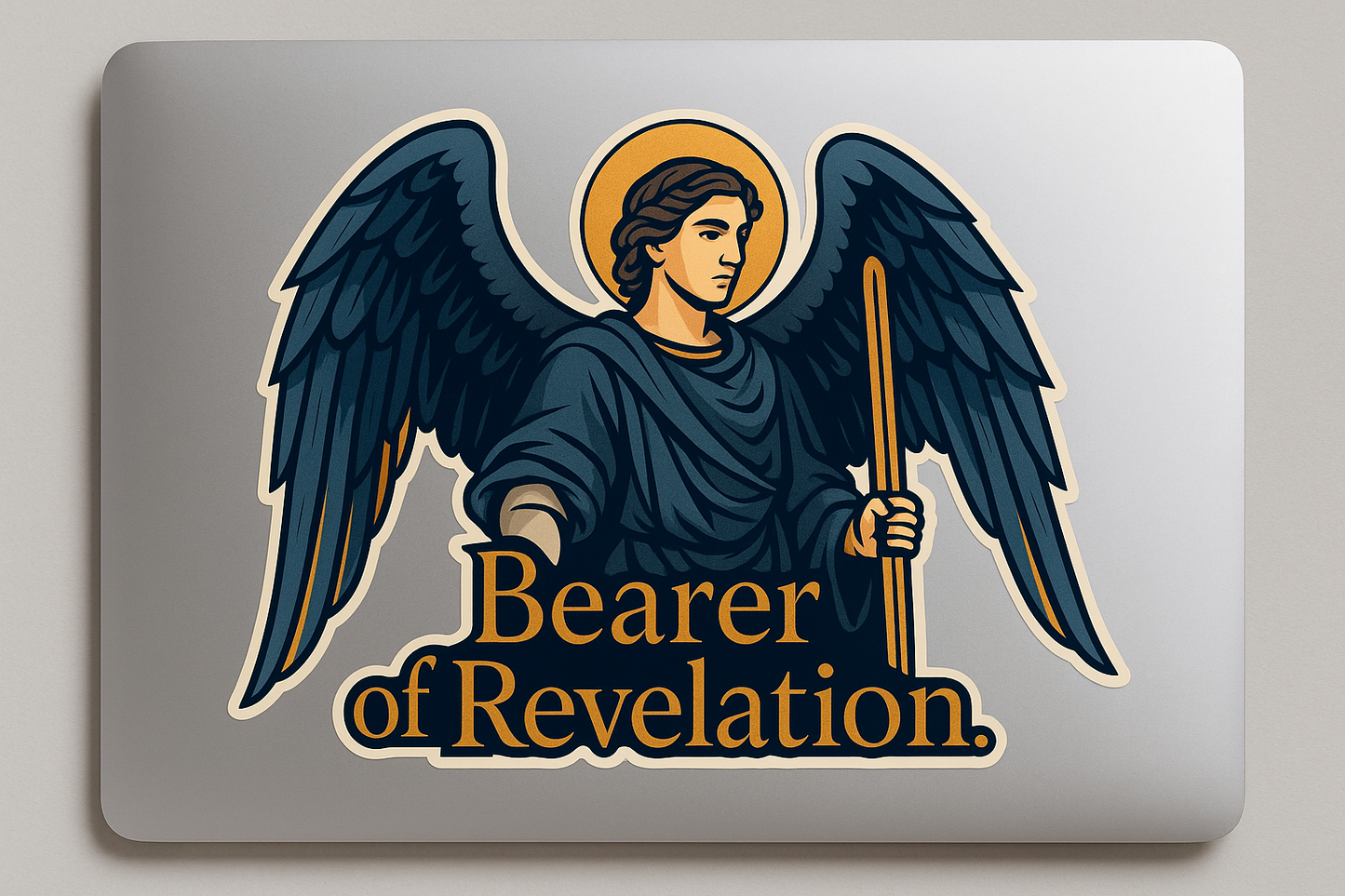 Gabriel Bearer of Revelation Sticker Decal Vinyl Laptop Car Window Bumper AUTO Water Bottle Helmets Waterproof Celestial