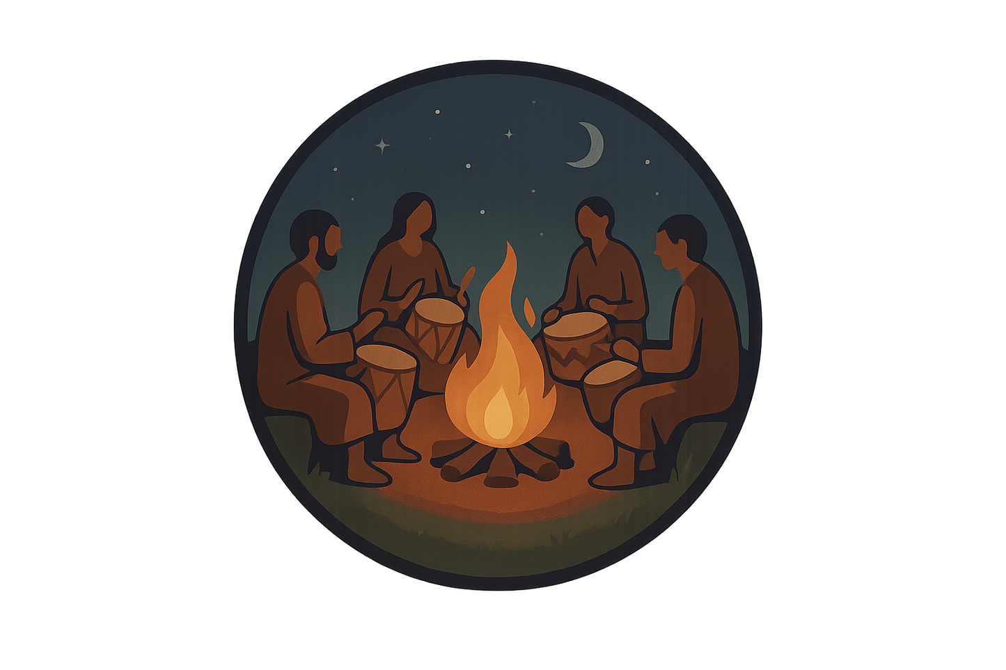 Native Drumming Sticker Decal Vinyl Laptop Car Window Bumper AUTO Water Bottle Helmets Waterproof Tradition