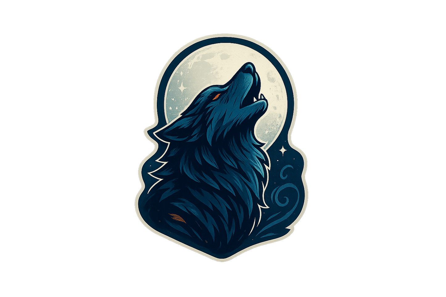 Werewolf Howling Moon Sticker Decal Vinyl Laptop Car Window Bumper AUTO Water Bottle Helmets Waterproof