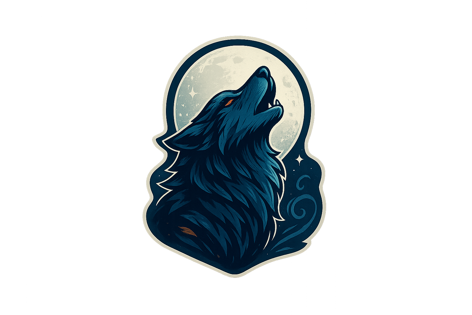 Werewolf Howling Moon Sticker Decal Vinyl Laptop Car Window Bumper AUTO Water Bottle Helmets Waterproof